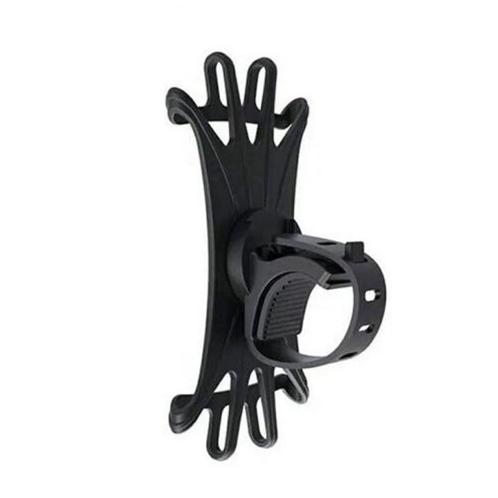 OEM univerzális mobiltelefon tartó, szilikon, 4-6'', fekete