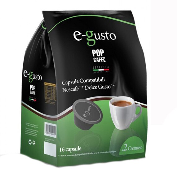 Capsule Cafea PopCaffe Cremoso, Compatibile Dolce Gusto, 16 buc