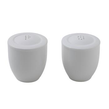 Set 2 recipiente pentru sare si piper For me, portelan, alb -399037 Set 2 recipiente pentru sare si piper For me, portelan, alb -399037