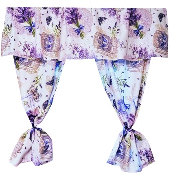 Perdea de bucatarie, model Lavanda, bumbac 100%, 200x150cm Perdea de bucatarie, model Lavanda, bumbac 100%, 200x150cm