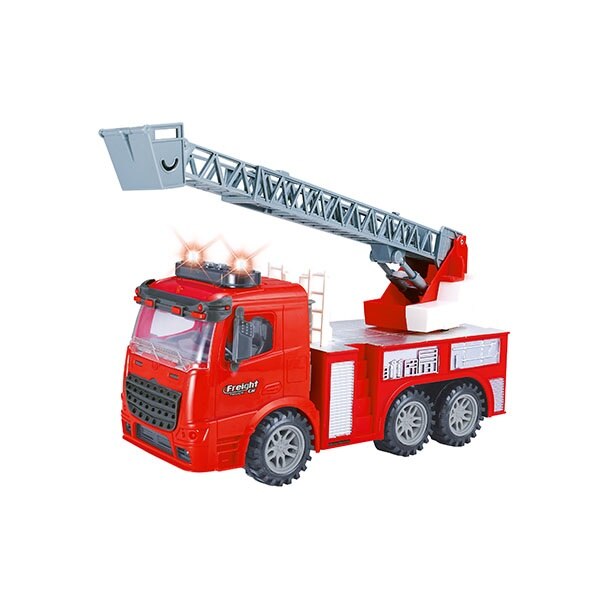 Set Camion pompieri cu semafoare, lumini si sunete, Toi Toys, 13x49x19.5 cm