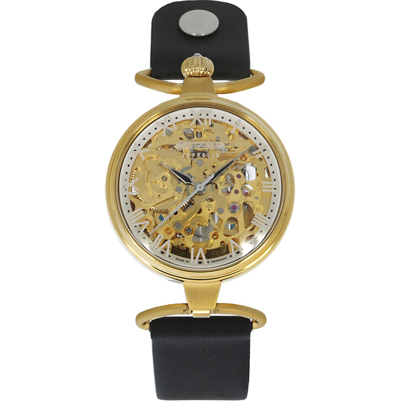 Ceas de dama Zeppelin 7459-5, Automatic, 34mm, 5ATM, Auriu