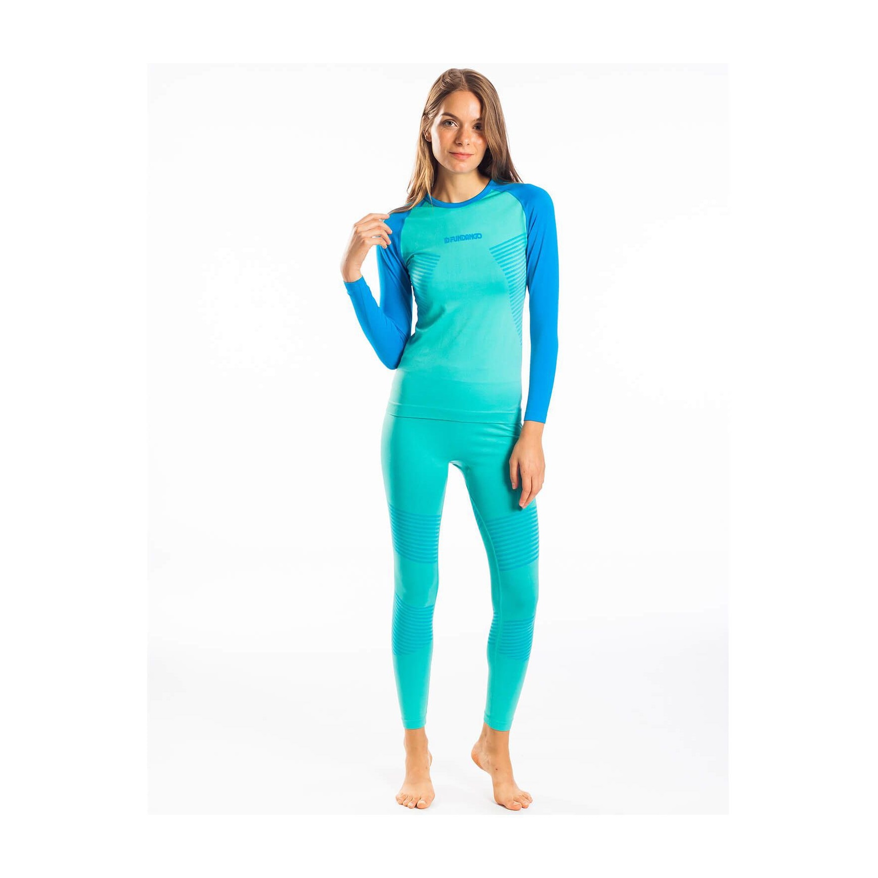 Bluza sport dama, Fundango Seamless set, Verde, XS-S