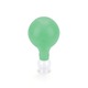 Set 5 ventuze din sticla cu pompa din silicon, ideale pentru masajul corporal si facial, verde, SINO FORTA NATURII