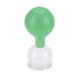 Set 5 ventuze din sticla cu pompa din silicon, ideale pentru masajul corporal si facial, verde, SINO FORTA NATURII