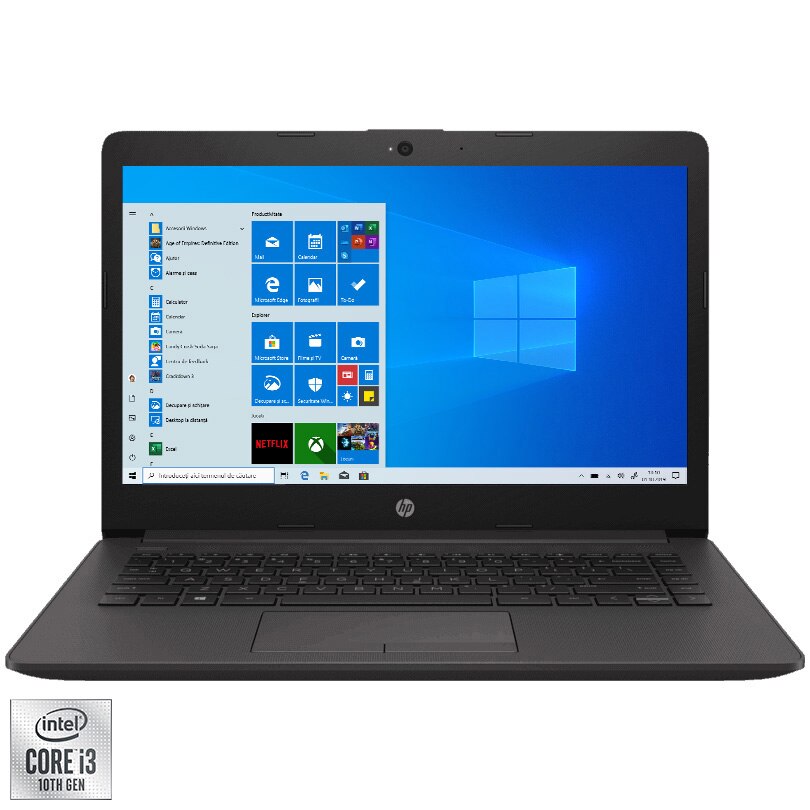 Laptop ultraportabil HP 240 G7 cu procesor Intel Core i3-1005G1, 14
