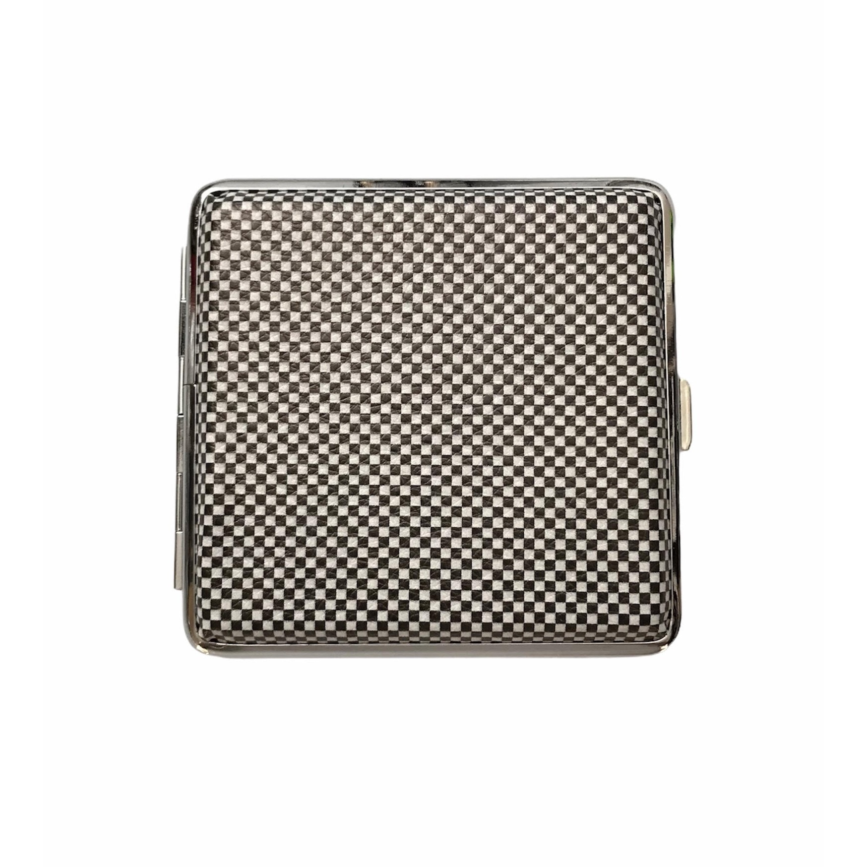 Tabachera tigari Glamour Luxe black and white, capacitate 18 tigarete