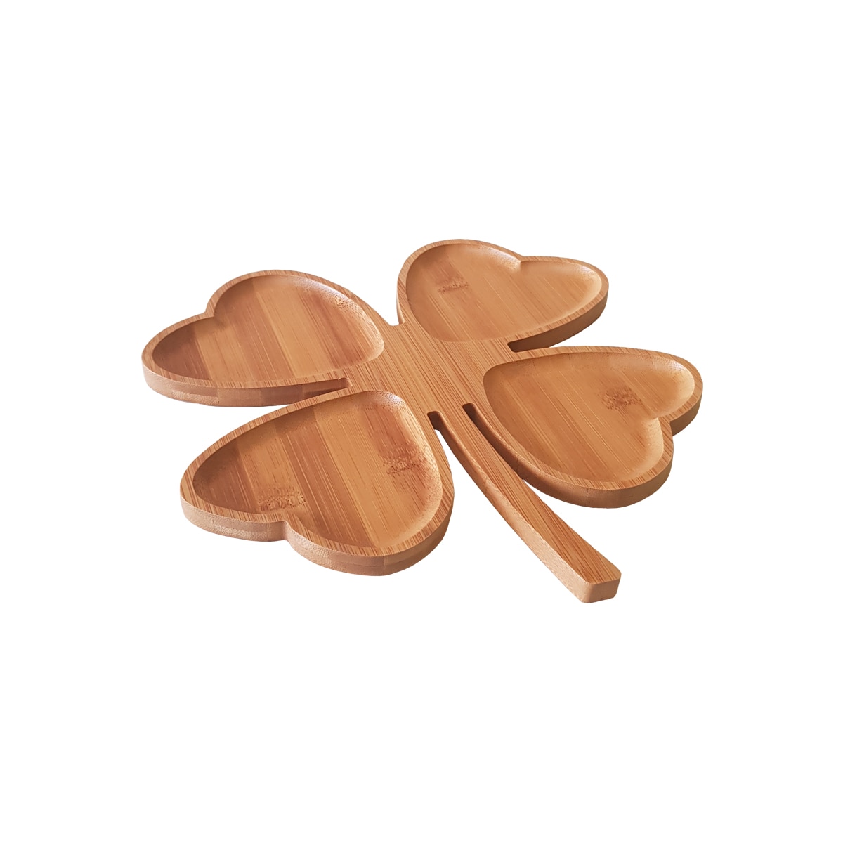 Tava ecologica pentru servire din lemn de bambus, Bambum Clover