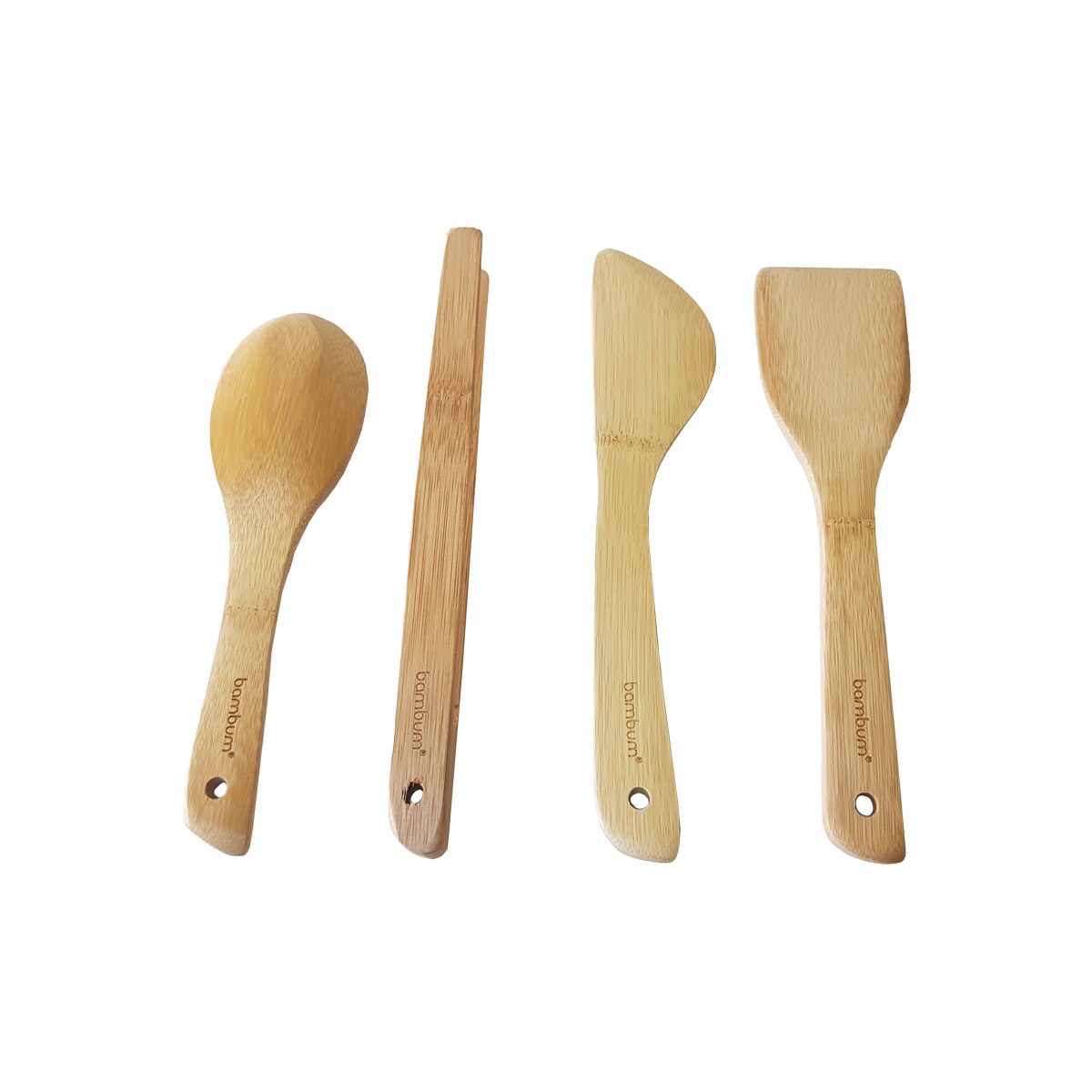 Set 4 ustensile din bambus pentru bucatarie Bambum Mioli