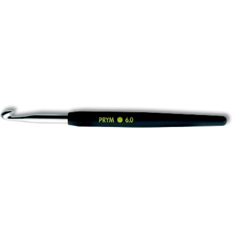 Croseta pentru lana, din aluminiu, cu maner ergonomic, 6 mm, lungime 14 cm, Prym