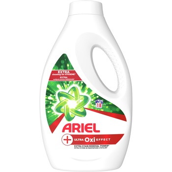 Detergent lichid Ariel +Ultra Oxi Effect 990 ml, 18 spalari Detergent lichid Ariel +Ultra Oxi Effect 990 ml, 18 spalari