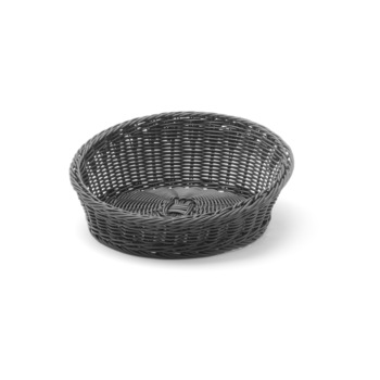 Cos pentru servire paine, Hendi, Negru, Polipropilena, design impletit tip ratan, 310x(H)120 mm Cos pentru servire paine, Hendi, Negru, Polipropilena, design impletit tip ratan, 310x(H)120 mm