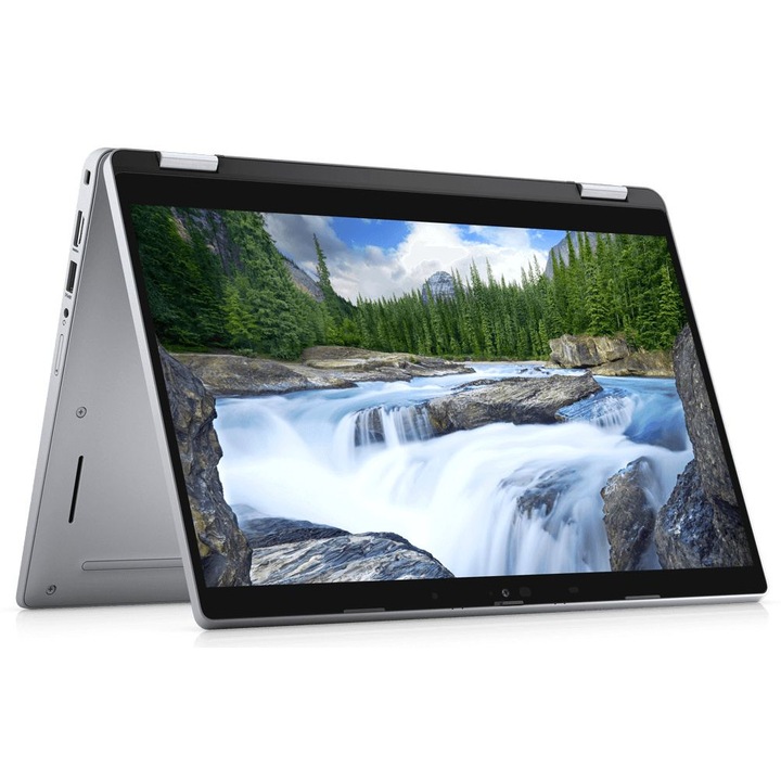 Лаптоп Dell Latitude 5320 2in1 с Intel Core i5-1135G7 (2.4/4.2GHz, 8M), 8 GB, 256GB M.2 NVMe SSD, Intel Iris Xe Graphics, Windows 10 Pro, Сребрист / Черен