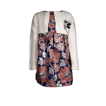 Rochie fete, multicolor, cu flori Rochie fete, multicolor, cu flori