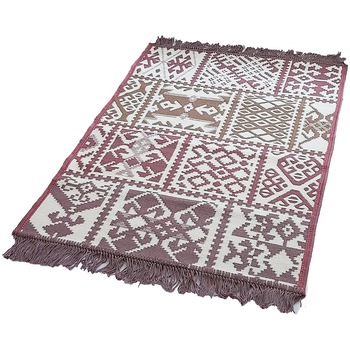 Covor Eljado, fibre sintetice, trafic intens, 80 X 120, Mov/Alb Covor Eljado, fibre sintetice, trafic intens, 80 X 120, Mov/Alb