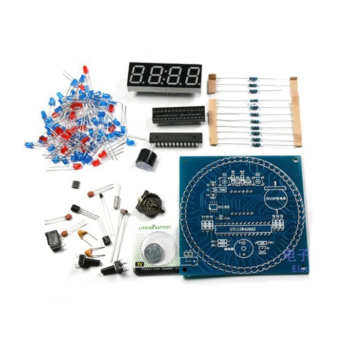 Модул Arduino Clone DS1302, с LED дисплей и дисплей за време и температура