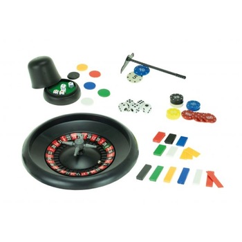 Set Ruleta casino cu jetoane si zaruri, Toi Toys, 32.8x32.7x5 cm Set Ruleta casino cu jetoane si zaruri, Toi Toys, 32.8x32.7x5 cm