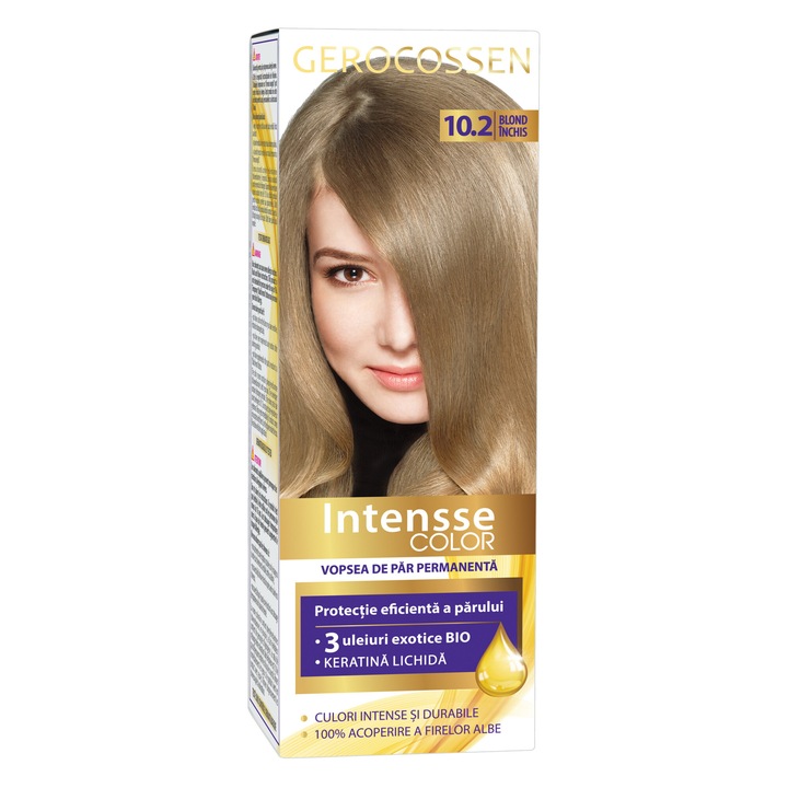 Vopsea de par Gerocossen Intensse Color 10.2 Blond Inchis, 50 ml