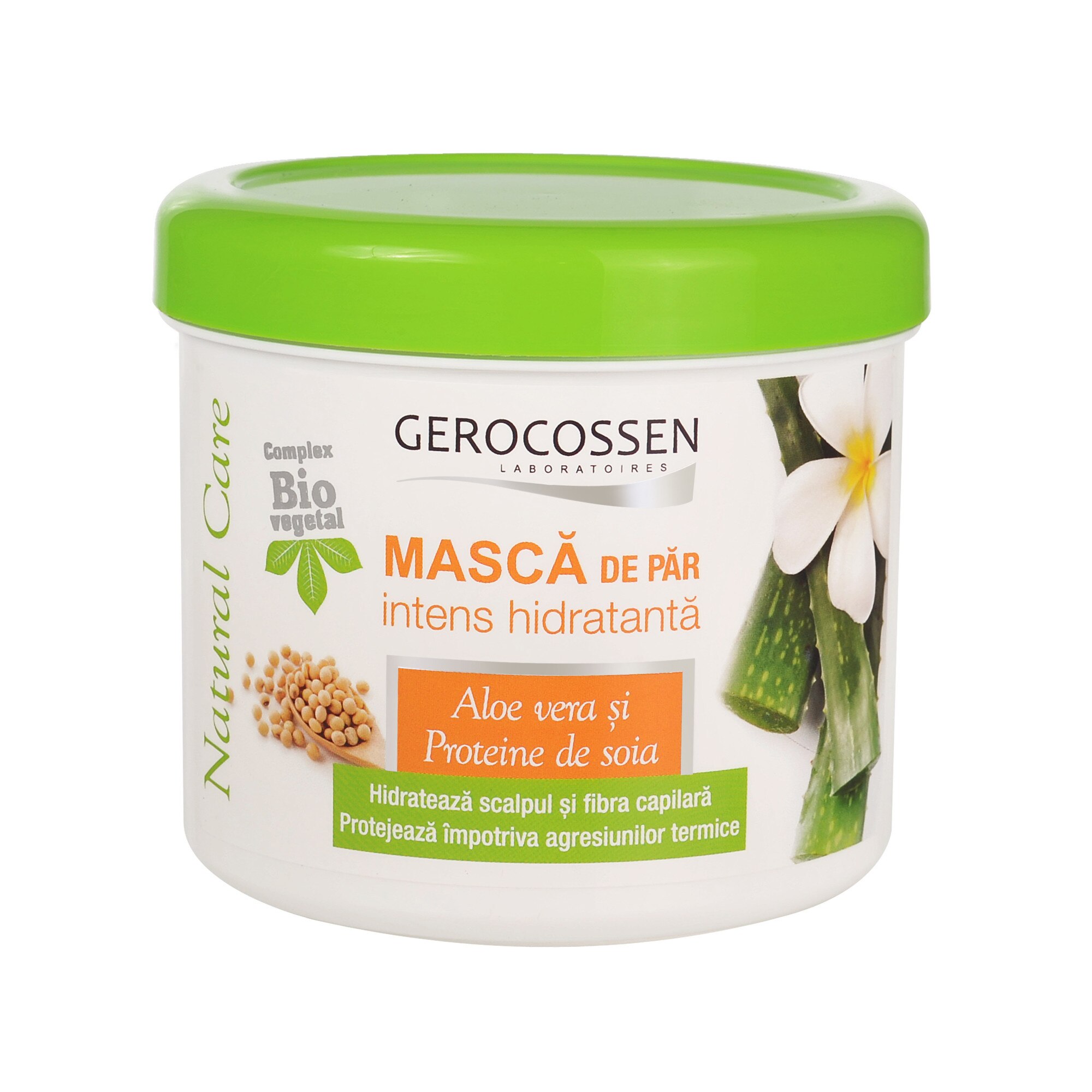 Masca intens hidratanta Gerocossen Natural Care cu aloe vera si proteina de soia, 450 ml