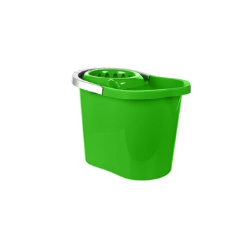 Galeata ovala, 13 litri, cu storcator si maner plastic, Gospodina, verde Galeata ovala, 13 litri, cu storcator si maner plastic, Gospodina, verde