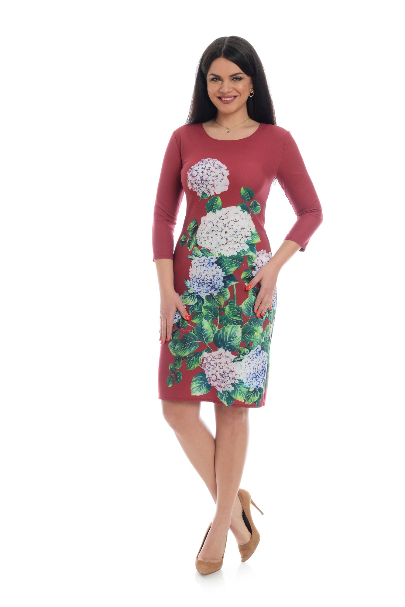 Rochie cu tablou floral, Dress To Impress, Multicolor
