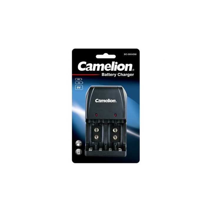 Incarcator Camelion pentru acumulatori AA/AAA si tip 9V Ni-MH sau Ni-Cd BC-0904S