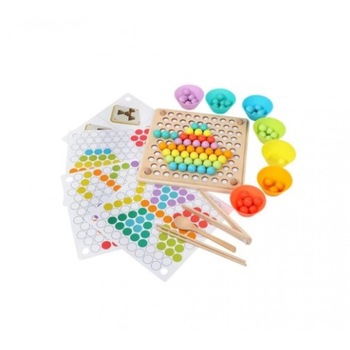 Joc de indemanare, din lemn, Bead Holder, Montessori, +3 ani Joc de indemanare, din lemn, Bead Holder, Montessori, +3 ani