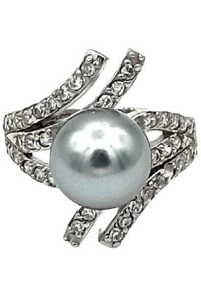 Inele gri m15, Argintiu / Gri, 55