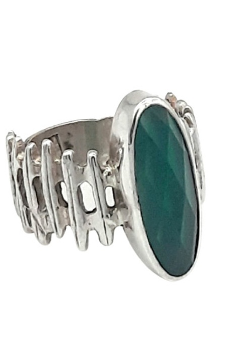 Inel Argint 925 Irina cu piatra verde marime 22