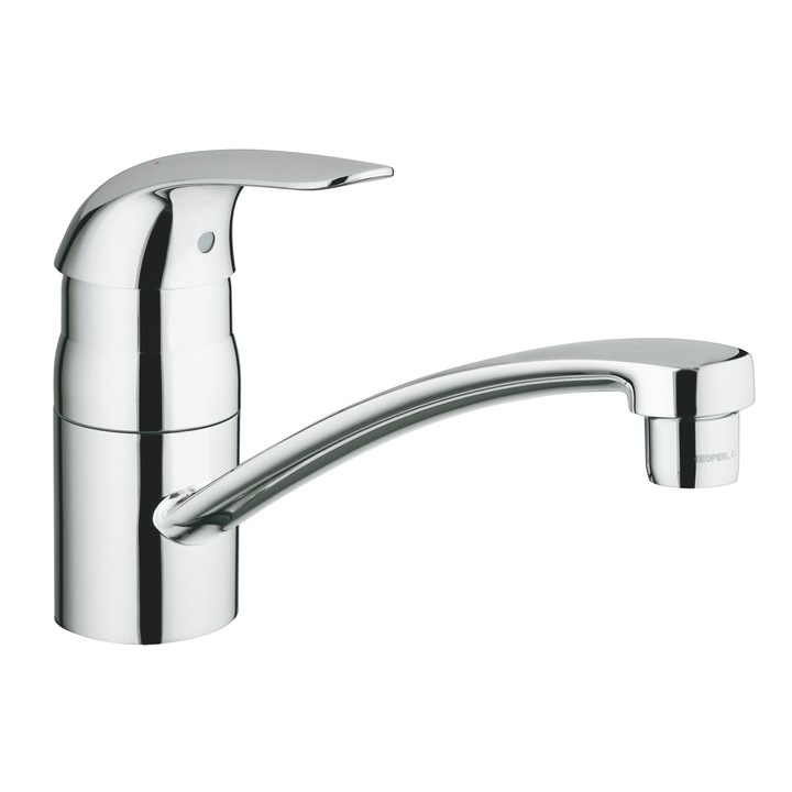 Смесител Grohe, Euroeco, кухненски смесител, регулатор на дебита, възможност за завъртане 140°, система за бърз монтаж, 35 mm керамичен картуш