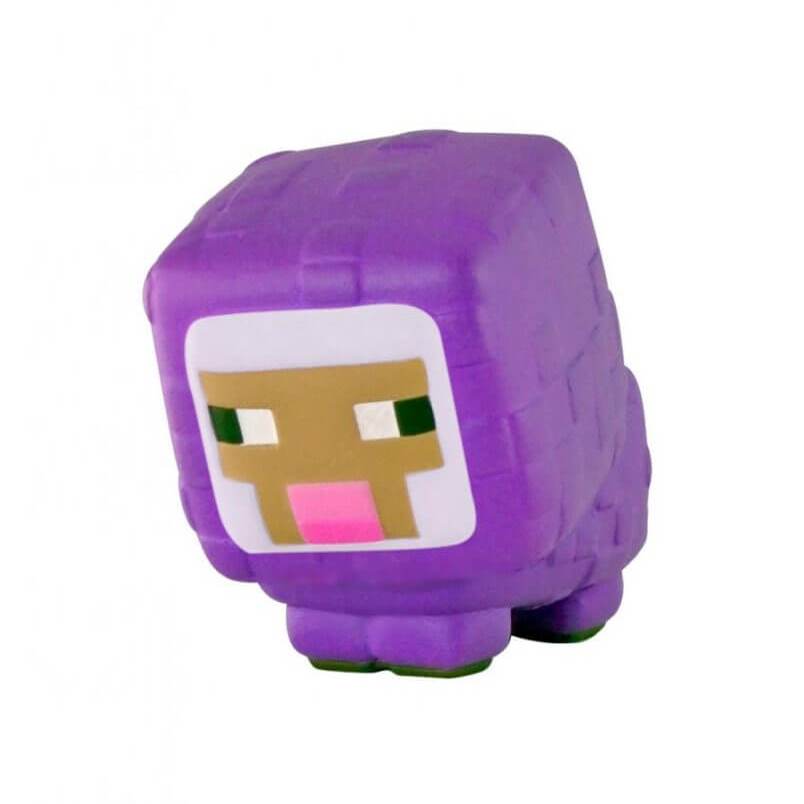 Figurina 3D Antistres, Minecraft Squishme, Purple Sheep, 6 cm