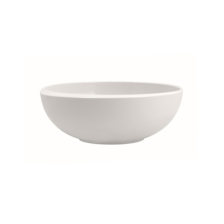 Bol pentru salata Newmoon M 2200 ml, 23.5 cm, h 8.5 cm, portelan, alb, Villeroy&Boch 386594