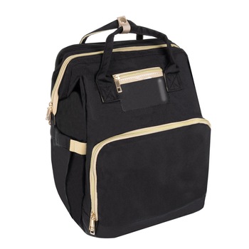 Rucsac/geanta 2 in 1,multifunctionala, Zola®, Ideal pentru mamici, transformare in patut/masa de schimb, 35x45x14 cm, Negru Rucsac/geanta 2 in 1,multifunctionala, Zola®, Ideal pentru mamici, transformare in patut/masa de schimb, 35x45x14 cm, Negru