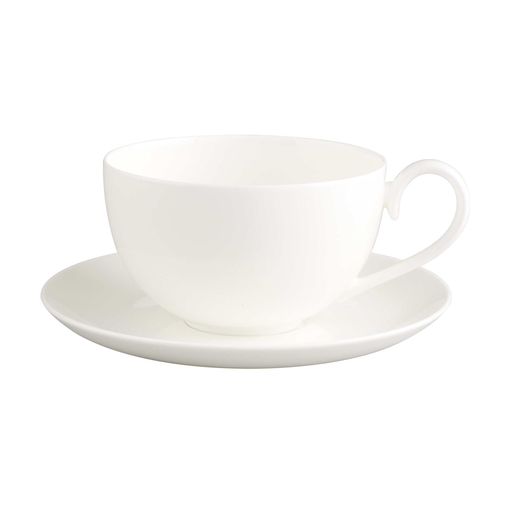 Ceasca cappuccino 0.50 l cu farfurie 18 cm Royal portelan, alb, Villeroy&Boch 243098