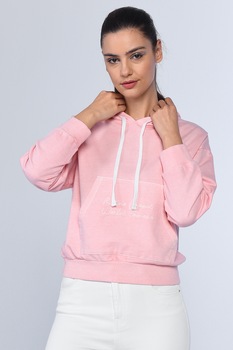 Ecko, Hanorac din bumbac cu buzunar kangaroo Harper, Roz Ecko, Hanorac din bumbac cu buzunar kangaroo Harper, Roz