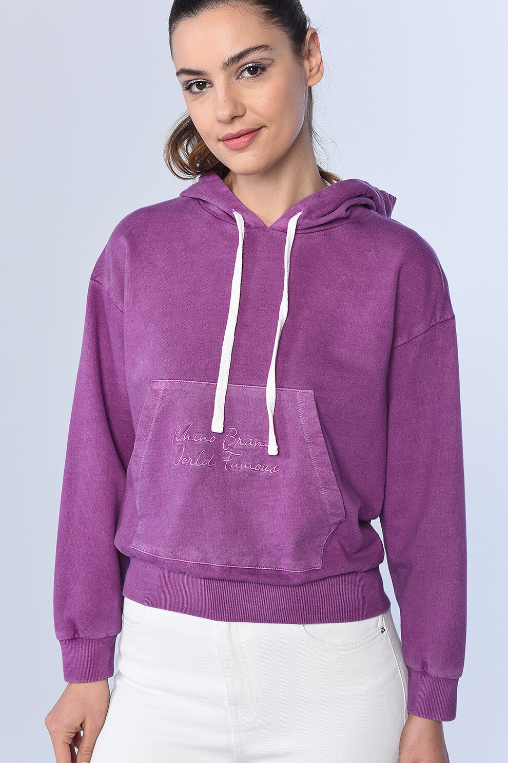 Ecko, Hanorac din bumbac cu buzunar kangaroo Harper, Purpuriu