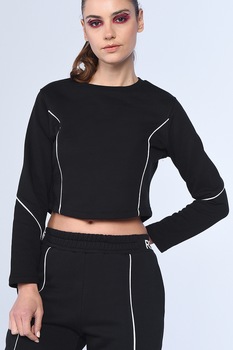 Ecko, Bluza sport cu decupaj pe partea din spate Sue, Negru Ecko, Bluza sport cu decupaj pe partea din spate Sue, Negru