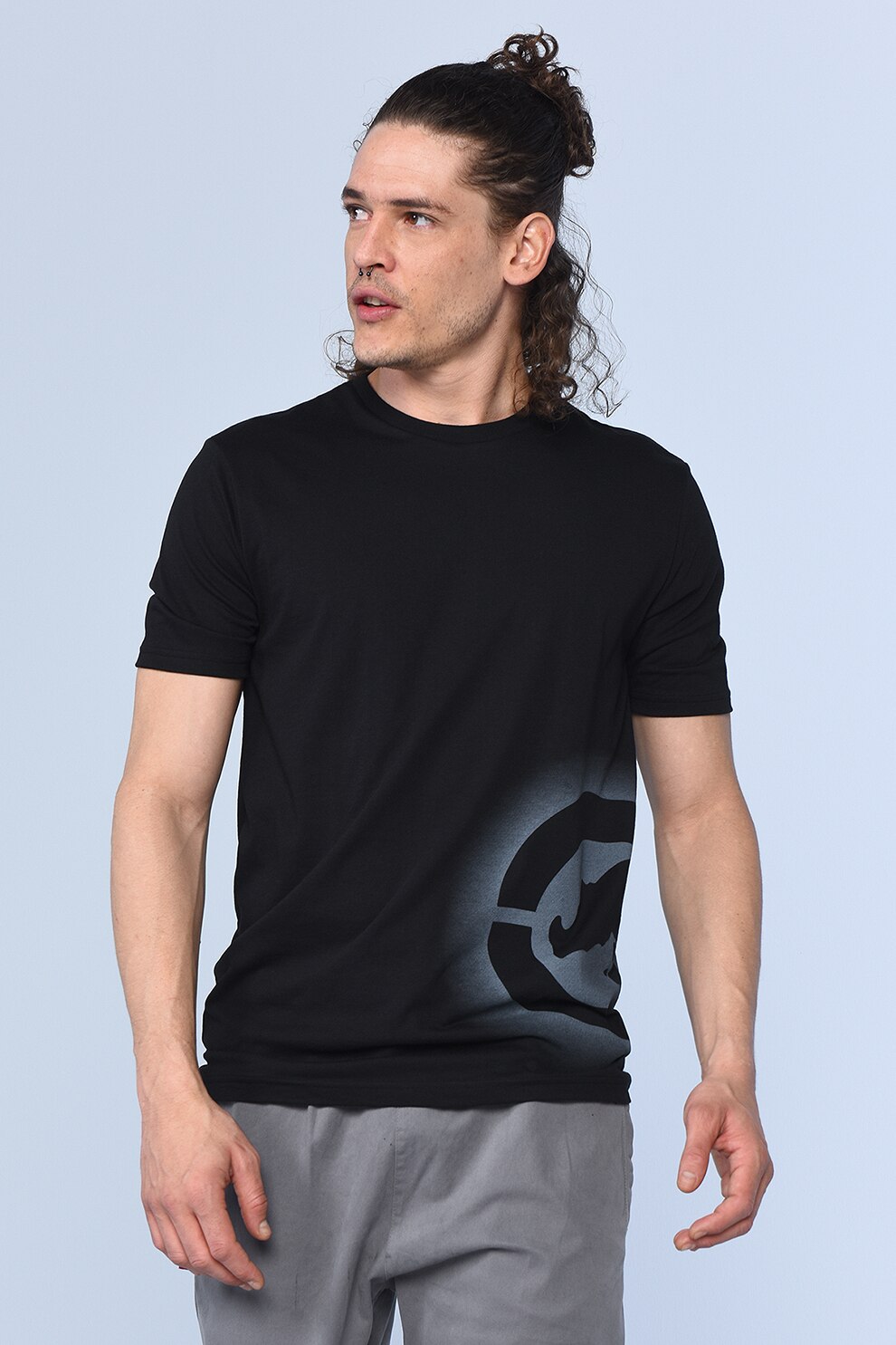 Ecko, Tricou regular fit de bumbac Travis, Negru