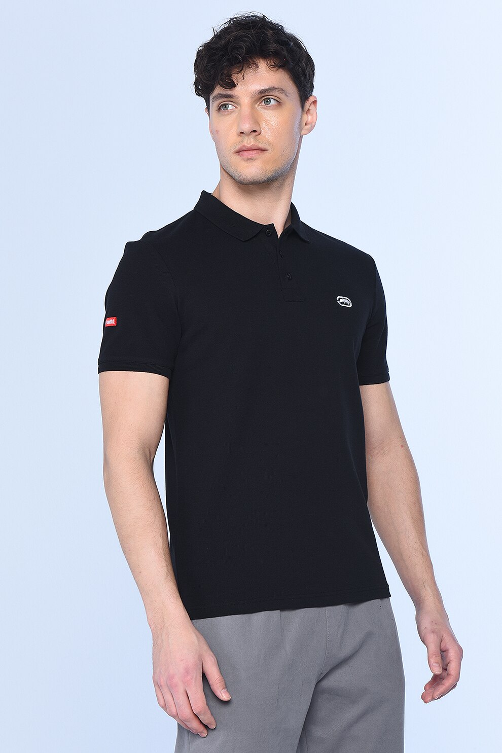 Ecko, Tricou polo regular fit Rhino, Negru, S