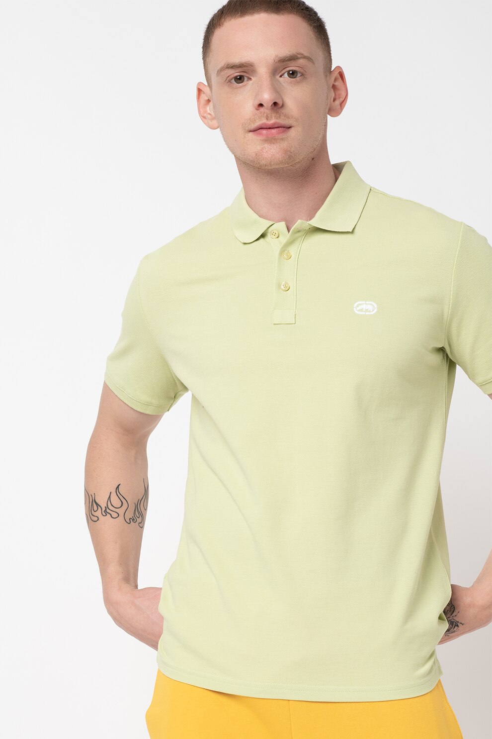 Ecko, Tricou polo regular fit Rhino, Verde menta, S