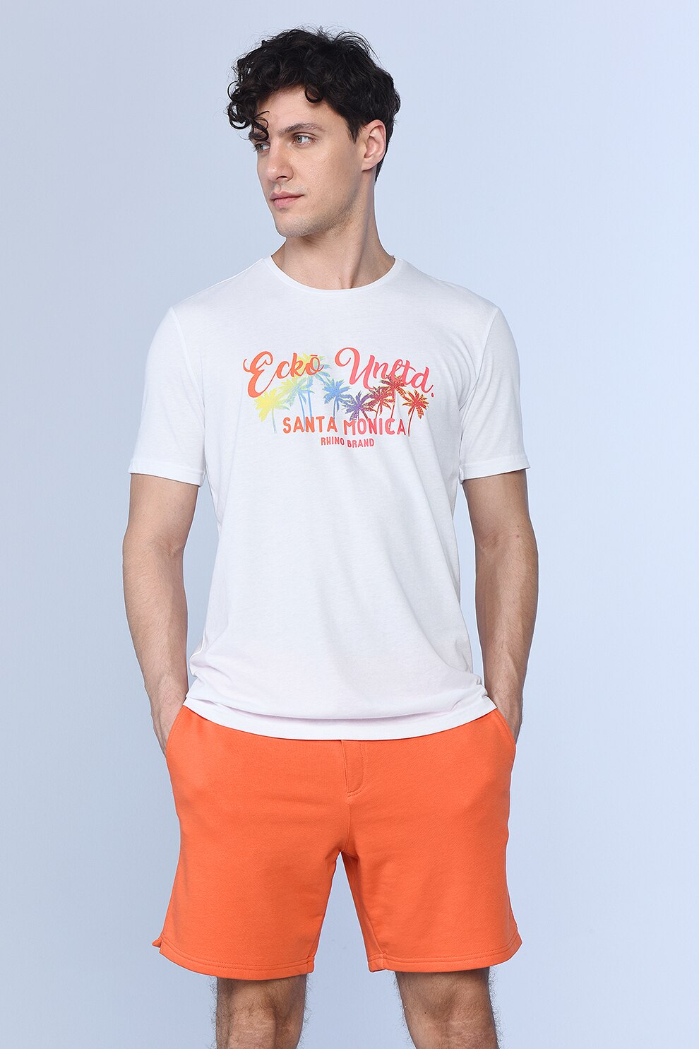 Ecko, Tricou regular fit cu imprimeu, Alb