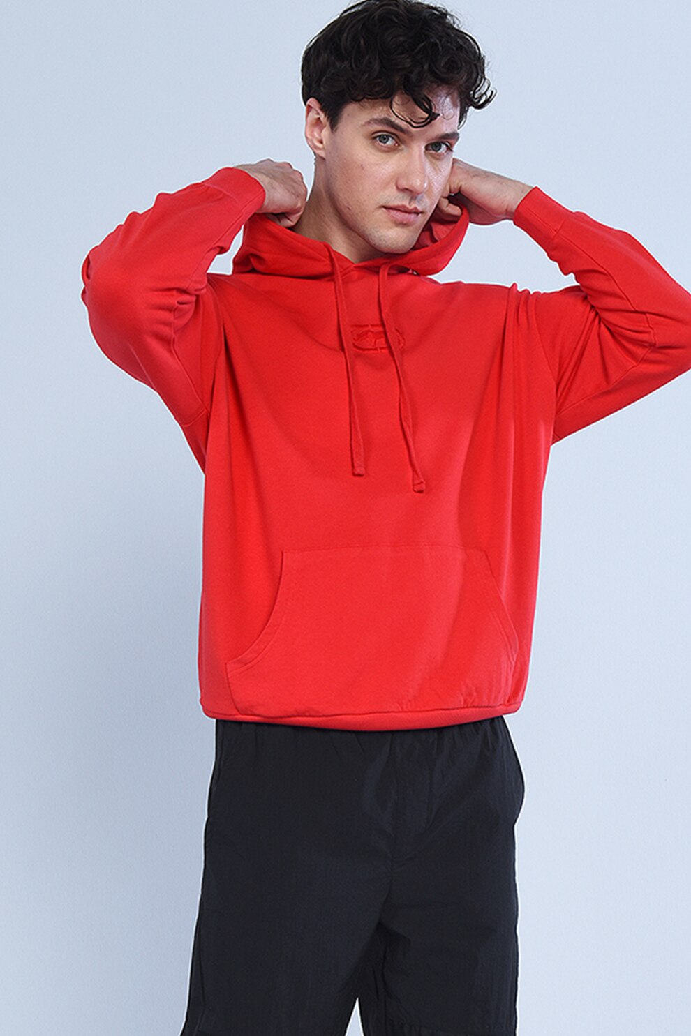 Ecko, Hanorac regular fit cu buzunar kangaroo Shaco, Rosu, XL