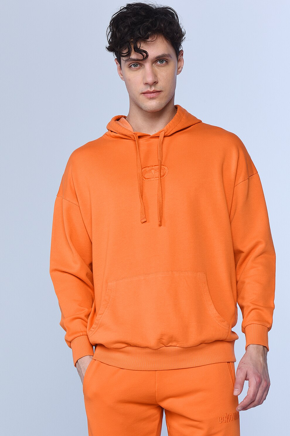 Ecko, Hanorac regular fit cu buzunar kangaroo Shaco, Oranj, XS