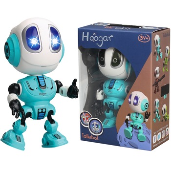 Robot interactiv vorbitor Hoogar, Turcoaz/Alb Robot interactiv vorbitor Hoogar, Turcoaz/Alb
