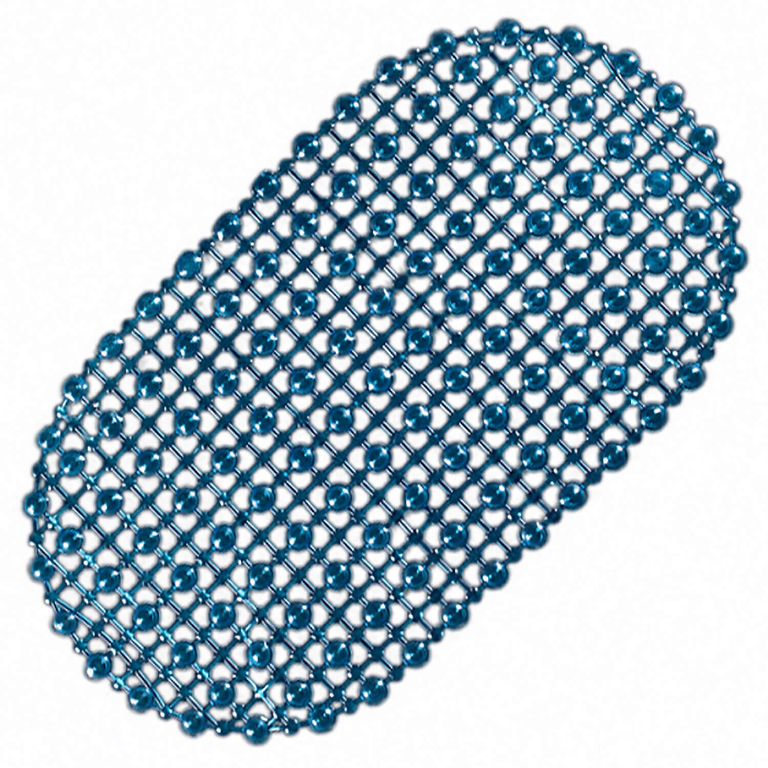 Covoras de baie antiderapant, oval, 67X37cm, albastru