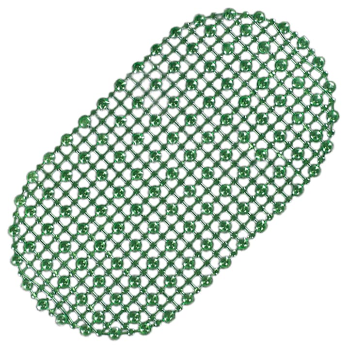 Covoras de baie antiderapant, oval, 67X37cm, verde