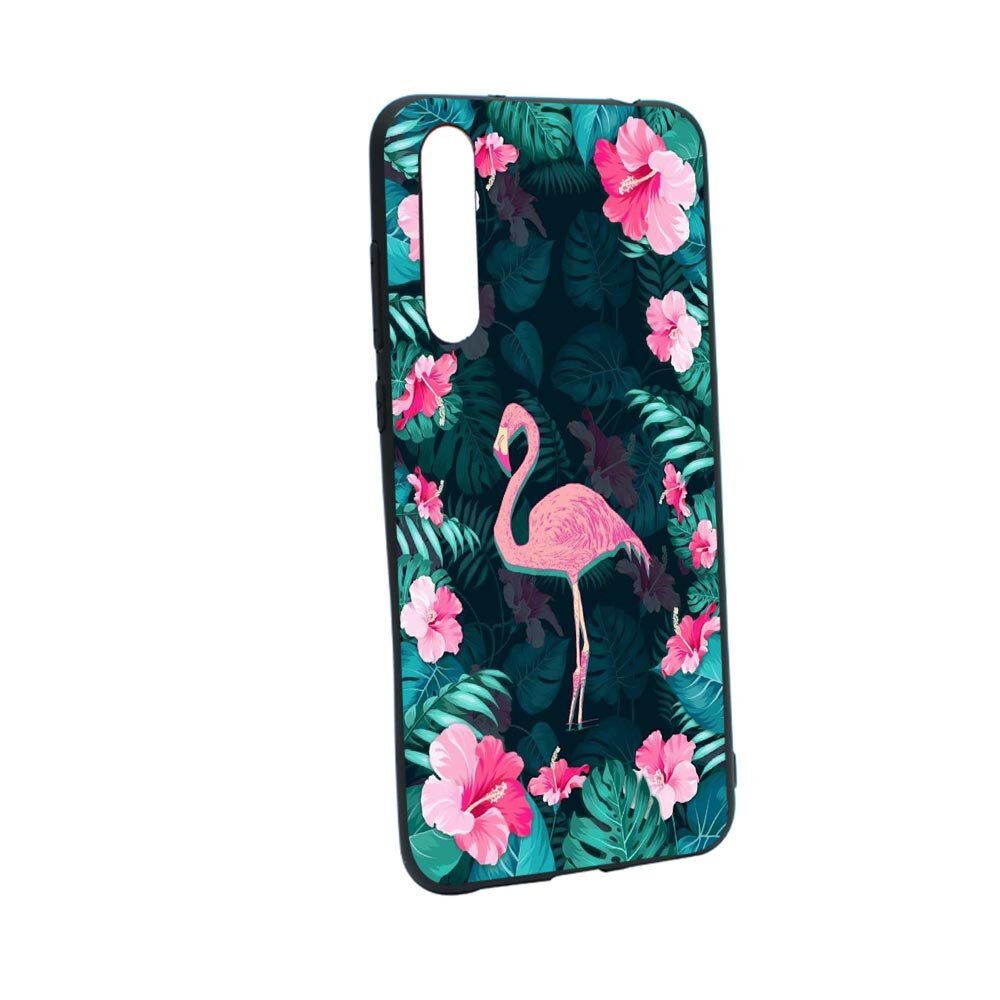 Husa Silicon Flamingo, Flower pattern, compatibila cu Sony Xperia 10 III, rezistenta la uzura, anti-alunecare, B247