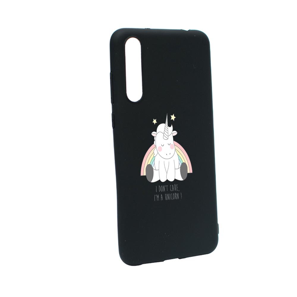 Husa Silicon Unicorn - I Don't Care, compatibila cu Sony Xperia 10 III, rezistenta la uzura, anti-alunecare, B524