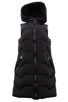Vesta dama lunga cu gluga, Negru Vesta dama lunga cu gluga, Negru
