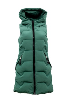 Vesta dama lunga cu gluga, Verde Vesta dama lunga cu gluga, Verde